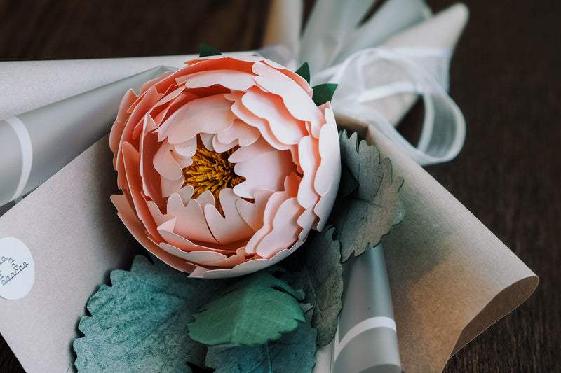 Small Peony Paper Flower Bouquet