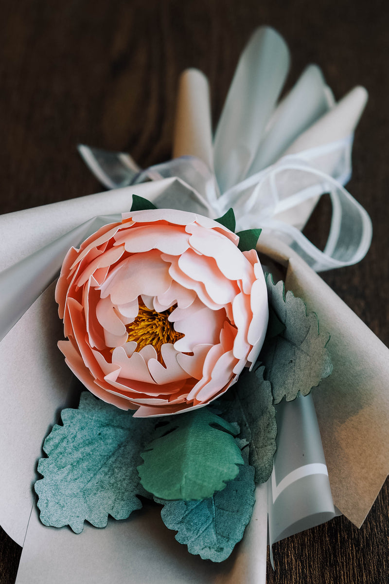 Small Peony Paper Flower Bouquet