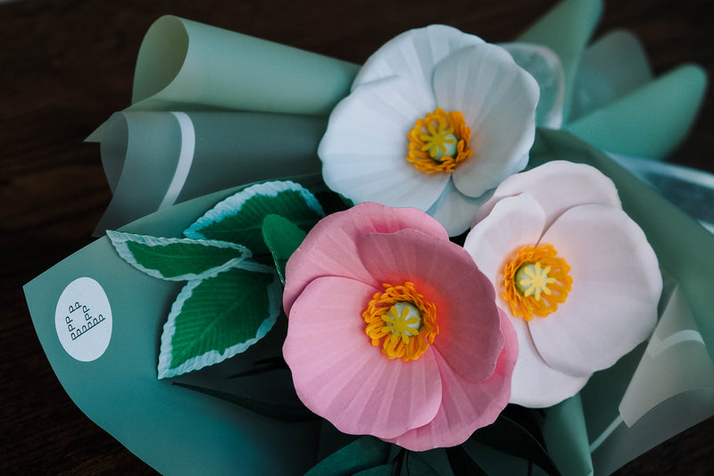 Poppies Paper Flower Bouquet