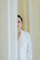 Seets Linen Vest - Frost White