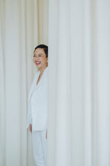 Seets Linen Work Jacket - Frost White