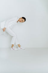 Seets Linen Work Pants - Frost White