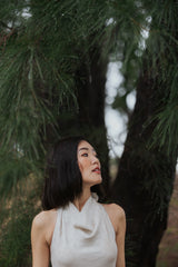 Jasmine Mermaid Dress - Caramel Stripes