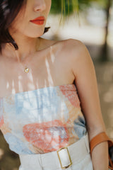 Jasmine Casual Cotton Bandeau Top - Warm Coral