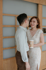 Lyn V-Neck Tweed Dress - Mint