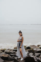 Shan Button Midi Outer Dress - Seersucker