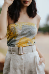 Eunice Casual Cotton Bandeau Top - Cool Lime