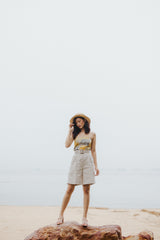 Eunice Relaxed Belted Shorts - Sandstone