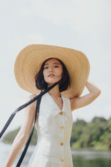 Jasmine Collared A Line Dress - White