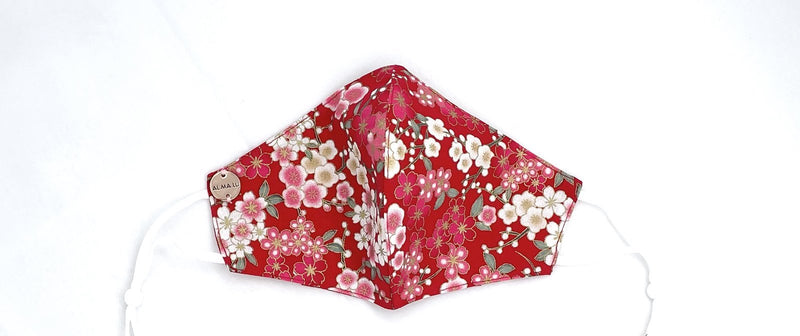 Red Cherry Blossom Mask